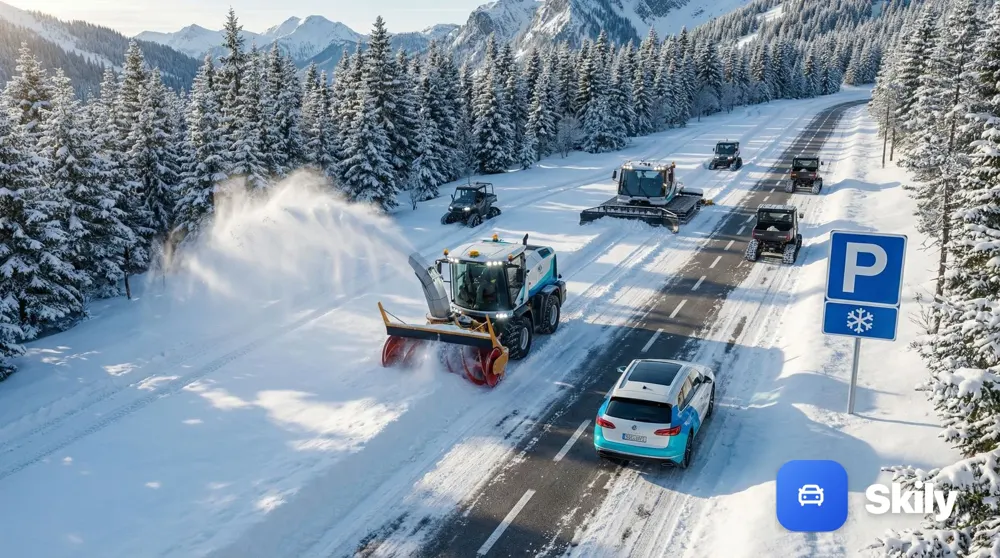 La nieve dificulta la circulación en una autovía de dos carriles por sentido. ¿Qué norma se aplica?
