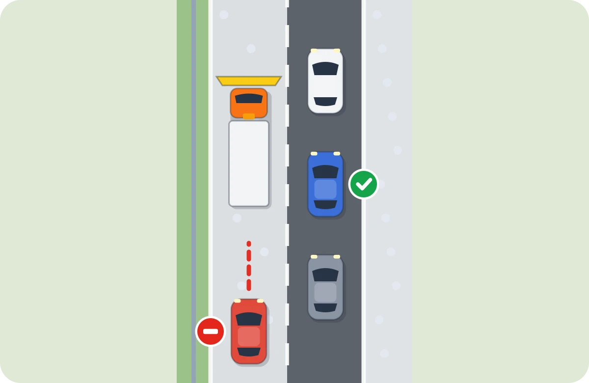 Nieve en autovía. Todos por la derecha y sin adelantar. Los carriles izquierdos quedan para quitanieves y emergencias.