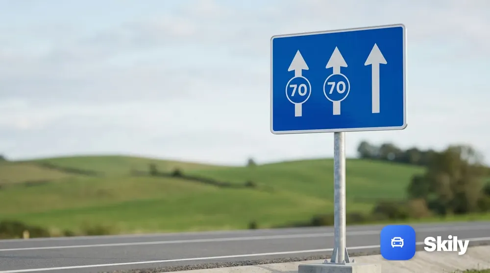 En la señal hay números que indican la velocidad. ¿Qué velocidad indican?