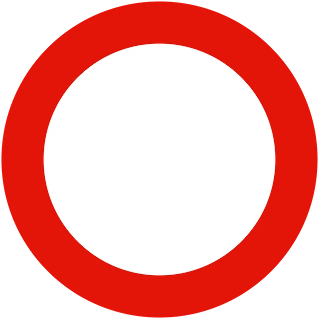 R-100. Circulación prohibida para todos los vehículos.