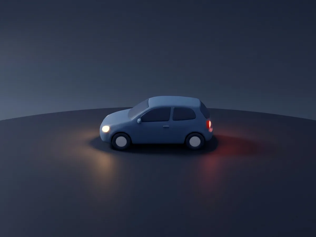 Luces de estacionamiento. Solo del lado de la calzada: una blanca delante y una roja detrás.