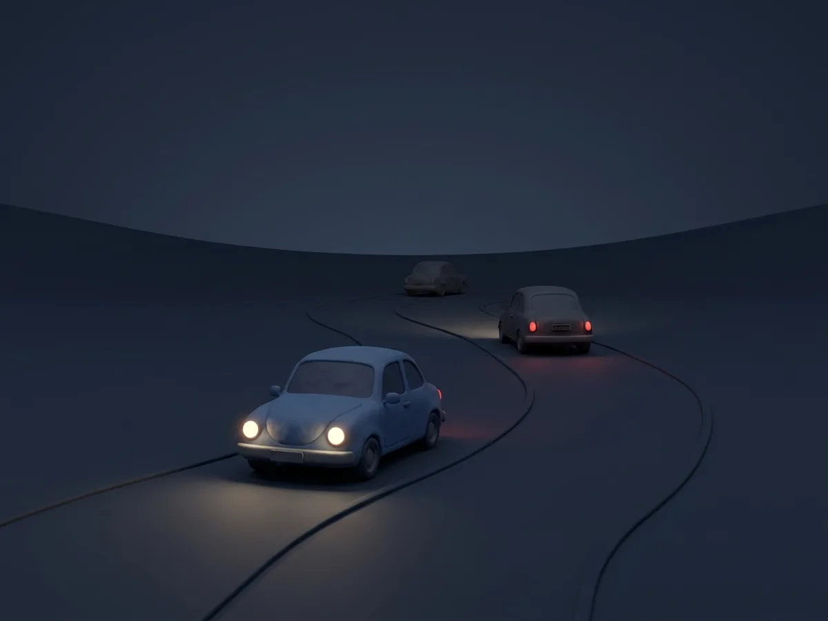¿Vía bien iluminada?. No lo está si a 10 m no lees la matrícula o a 50 m no distingues un coche oscuro.