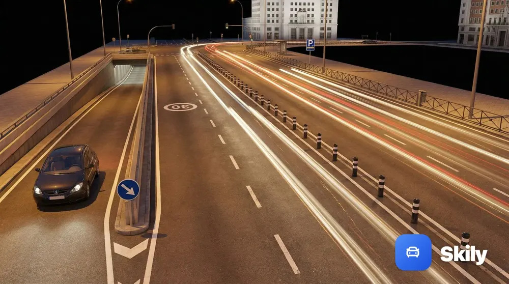 Si circula de noche por una vía urbana insuficientemente iluminada, ¿qué alumbrado deberá llevar encendido?